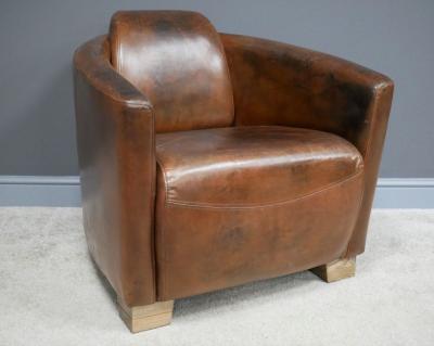 Product photograph of Dutch Leather Accent Chair from Choice Furniture Superstore