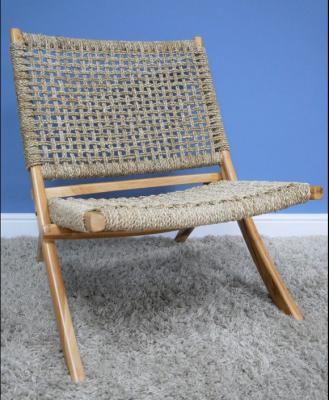 Product photograph of Dutch Teak And Rattan Folding Lazy Chair Sold In Pairs from Choice Furniture Superstore