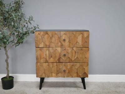 Product photograph of Dutch Industrial 3 Drawer Chest from Choice Furniture Superstore