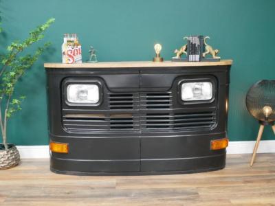 Product photograph of Dutch Industrial Mango Wood And Metal Truck Bar from Choice Furniture Superstore
