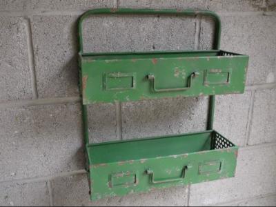 Product photograph of Dutch Metal Green Painted Hanging Shelf from Choice Furniture Superstore