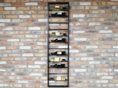 Product photograph of Dutch Tall Black Metal Wine Wall Unit from Choice Furniture Superstore