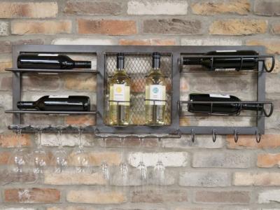 Dutch Metal Small Wine Wall Unit