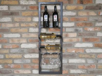 Dutch Metal Wine Wall Unit