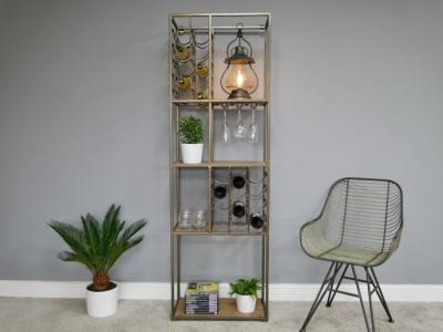 Product photograph of Dutch Industrial Metal Shelving Floor Unit Wine Rack from Choice Furniture Superstore