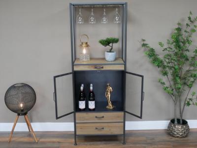 Product photograph of Dutch 2 Door 2 Drawer Wine Cabinet from Choice Furniture Superstore