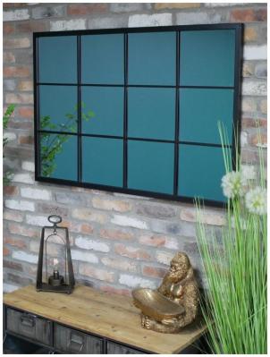 Industrial Metal Rectangular Mirror