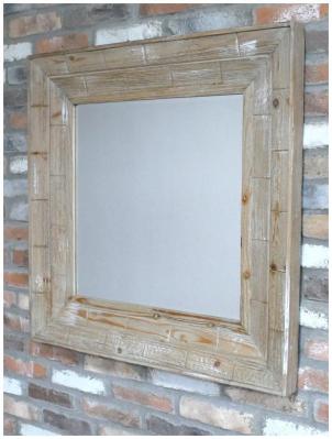Wood Square Mirror