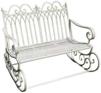 Antique Cream Rocking Bench