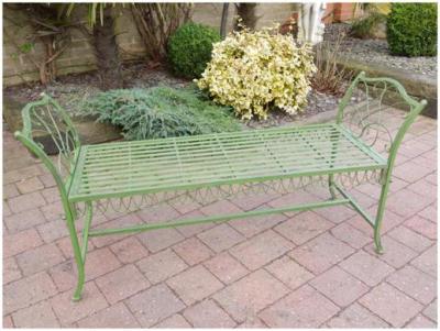 Product photograph of Antique Green Stool Bench from Choice Furniture Superstore