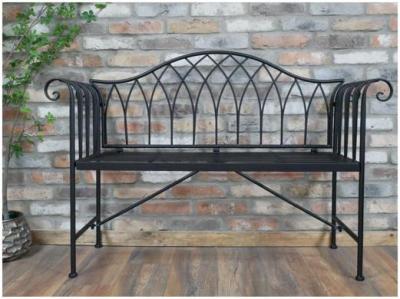 Product photograph of Black Metal Bench from Choice Furniture Superstore