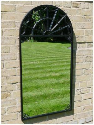 Product photograph of Garden Black Metal Mirror - 7401 from Choice Furniture Superstore