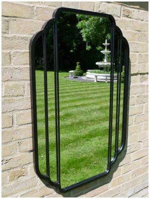 Product photograph of Garden Metal Black Mirror - 7402 from Choice Furniture Superstore