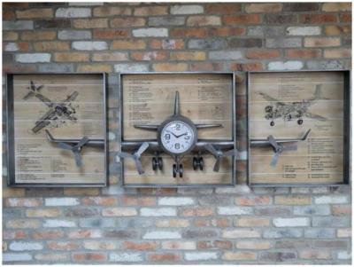 Image of Aeroplane Wall Clock Decoration
