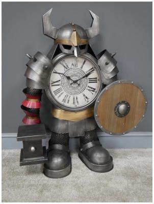 Product photograph of Large Warrior Clock from Choice Furniture Superstore
