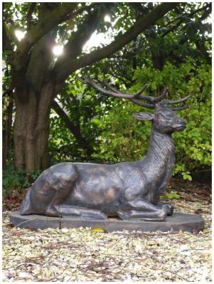 Product photograph of Laying Stag from Choice Furniture Superstore