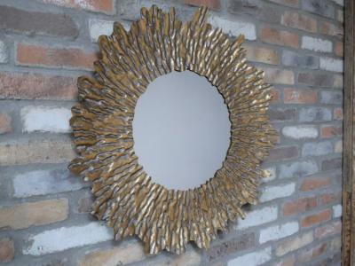 Gold Round Mirror 9101