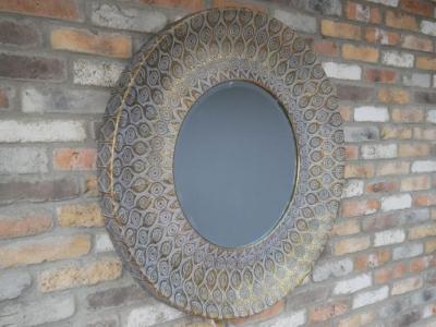 Product photograph of Metal Round Mirror - 93cm X 93cm - Set Of 2 from Choice Furniture Superstore