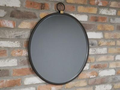 Black Metal Round Mirror Set Of 2