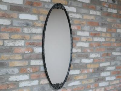 Product photograph of Black Ovel Mirror - Set Of 2 from Choice Furniture Superstore