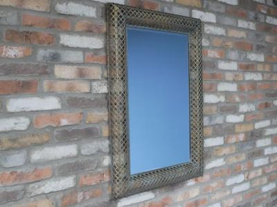 Product photograph of Metal Rectangular Mirror - Set Of 2 from Choice Furniture Superstore