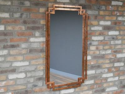 Product photograph of Rustic Copper Mirror from Choice Furniture Superstore