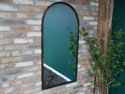 Product photograph of Metal Arch Mirror - 60cm X 120cm from Choice Furniture Superstore
