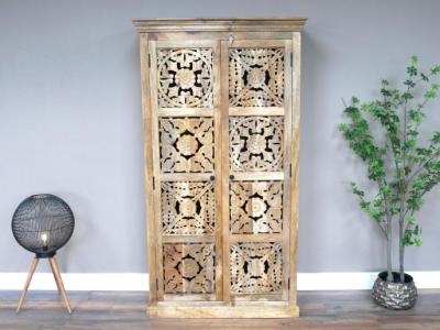 Product photograph of Dutch Mango Wood Large Carved Cabinet - 9794 from Choice Furniture Superstore