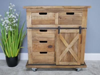 Product photograph of Dutch Mango Wood Rustic Cabinet from Choice Furniture Superstore