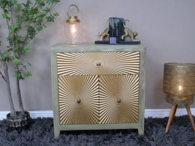 Product photograph of Dutch Retro Starburst Cabinet from Choice Furniture Superstore