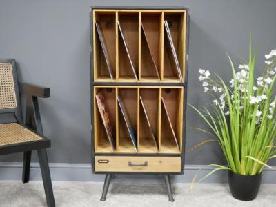 Dutch Fir Wood Small Retro Filing Cabinet