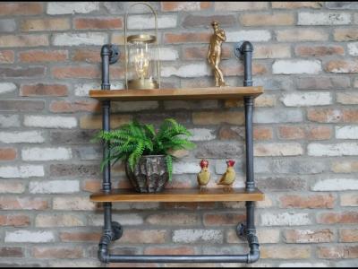 Product photograph of Dutch Pipe Wooden 2 Shelves from Choice Furniture Superstore