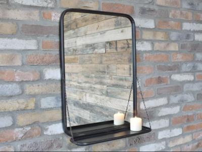 Product photograph of Dutch Metal Mirror With Shelf Set Of 2 - 4769 from Choice Furniture Superstore