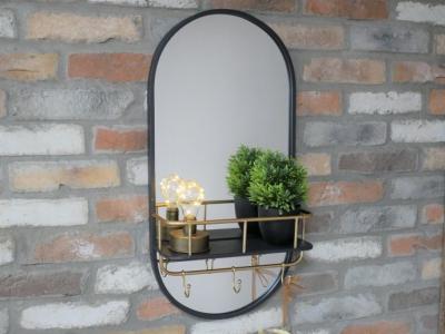 Product photograph of Dutch Oval Mirror Shelf Set Of 2 from Choice Furniture Superstore