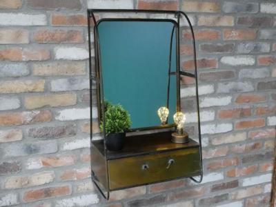 Product photograph of Dutch 1 Drawer Mirror With Shelf from Choice Furniture Superstore