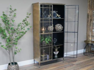 Dutch Metal 2 Glass Door Display Cabinet 9227