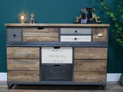 Product photograph of Dutch Mango Wood Multi Drawer Cabinet - 8174 from Choice Furniture Superstore