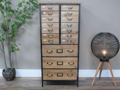 Product photograph of Dutch Wooden Multi Drawer Tall Cabinet - 8775 from Choice Furniture Superstore