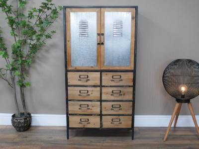 Product photograph of Dutch Wooden 2 Door 6 Drawer Cabinet from Choice Furniture Superstore