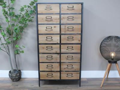 Product photograph of Dutch Wooden Multi Drawer Tall Cabinet - 8773 from Choice Furniture Superstore