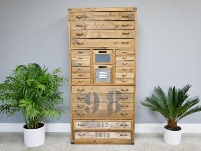 Product photograph of Dutch Wooden Multi Drawer Tall Cabinet from Choice Furniture Superstore