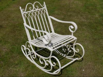 Product photograph of Antique Cream Rocking Chair from Choice Furniture Superstore