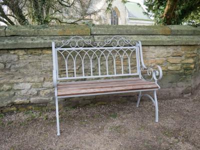 Product photograph of Lincoln Antique Grey And Fir Wood Bench from Choice Furniture Superstore