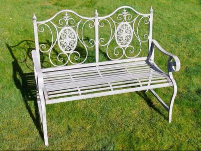 Product photograph of Antique Grey Bench from Choice Furniture Superstore