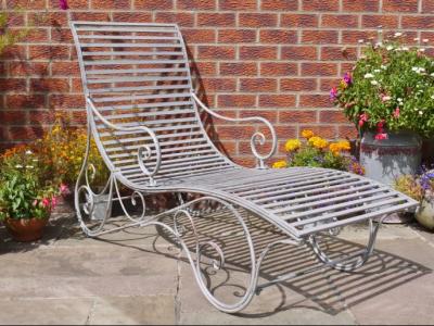 Product photograph of Antique Grey Lounger from Choice Furniture Superstore