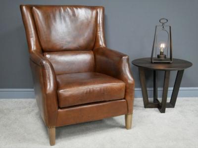Product photograph of Leather Reading Armchair from Choice Furniture Superstore