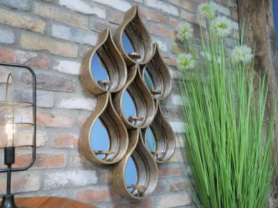 Product photograph of Metal Raindrop Mirror - Set Of 2 from Choice Furniture Superstore