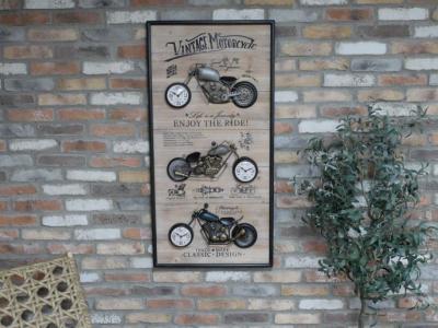Product photograph of Motorbikes Clock - 8411 from Choice Furniture Superstore