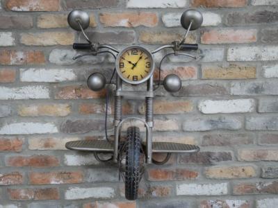 Product photograph of Metal Motorbike Clock - 6741 from Choice Furniture Superstore