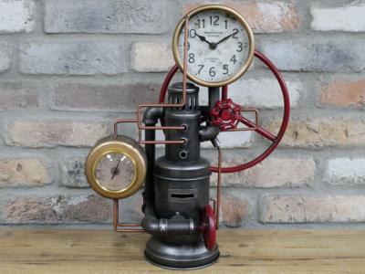 Pipe Clock Coin Bank Set Of 2